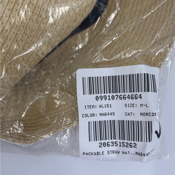 J.Crew Packable straw hat M/L